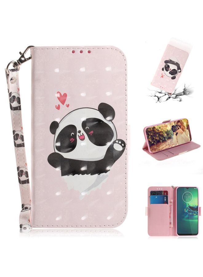 Case Cover For For Motorola Moto G8 Plus 3D Formula Pattern Magnetic Attraction Horizontal Flip Leather Case with Lanyard, Support Holder & Card Slot & Wallet(Love-heart Bear)