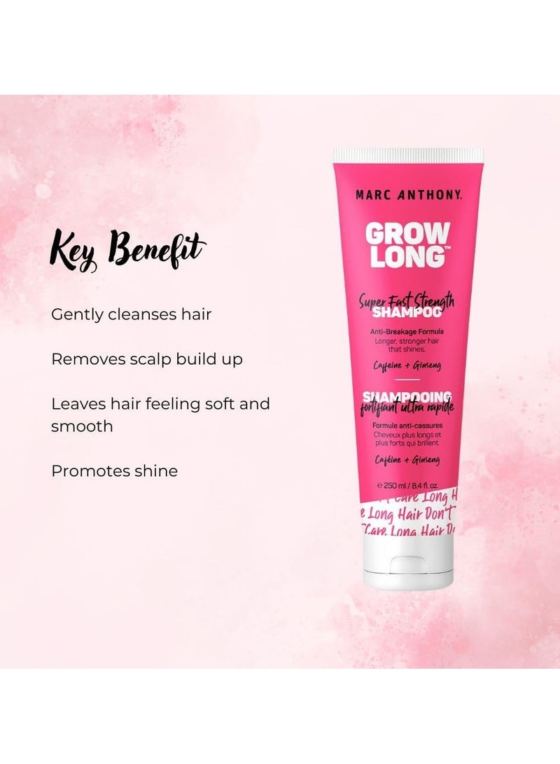 Marc Anthony Strengthening Grow Long Super Fast Strength Shampoo 250ml — Strengthens & Supports Hair Growth - Image 3