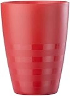 m-design M-Design Large Plastic Cup (520ml) - Microwave, Dishwasher, Food Safe & BPA Free (6, Red) 