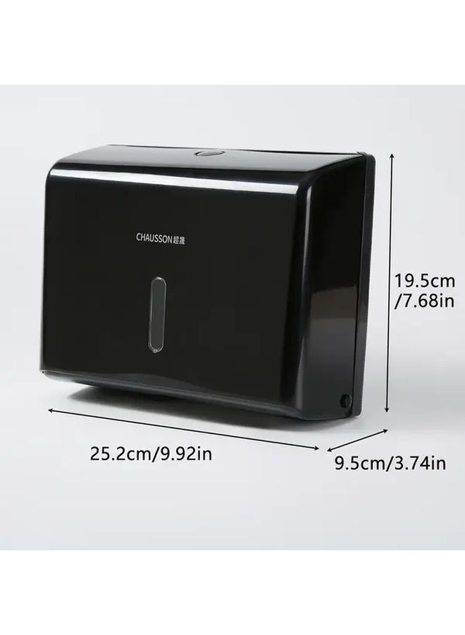 Large Capacity Waterproof Tissue Box Holder Durable ABS Plastic Black Design For Bathroom Kitchen Walls - Image 4