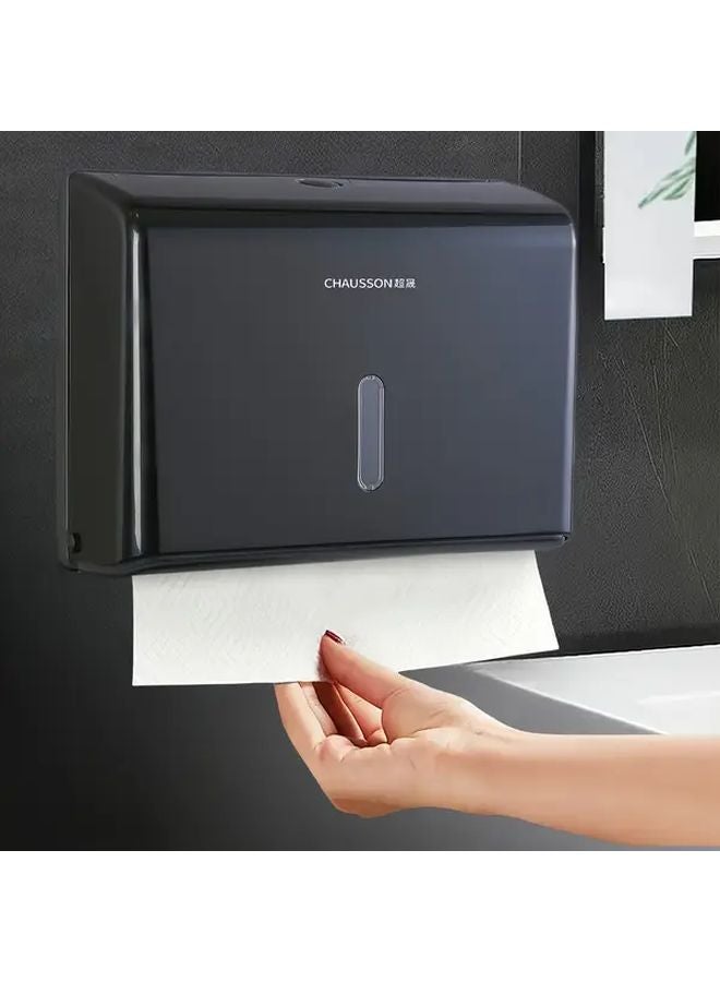 Large Capacity Waterproof Tissue Box Holder Durable ABS Plastic Black Design For Bathroom Kitchen Walls - Image 2