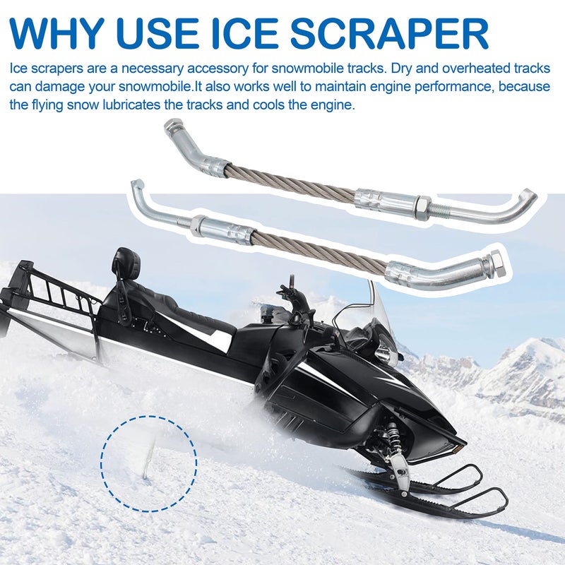 Greatus Ice Scratchers Kit Replacement For Dura Fit All Reverse And Non-Reverse Gear Equipped Snowmobiles For One-Bolt Mounting - Image 4