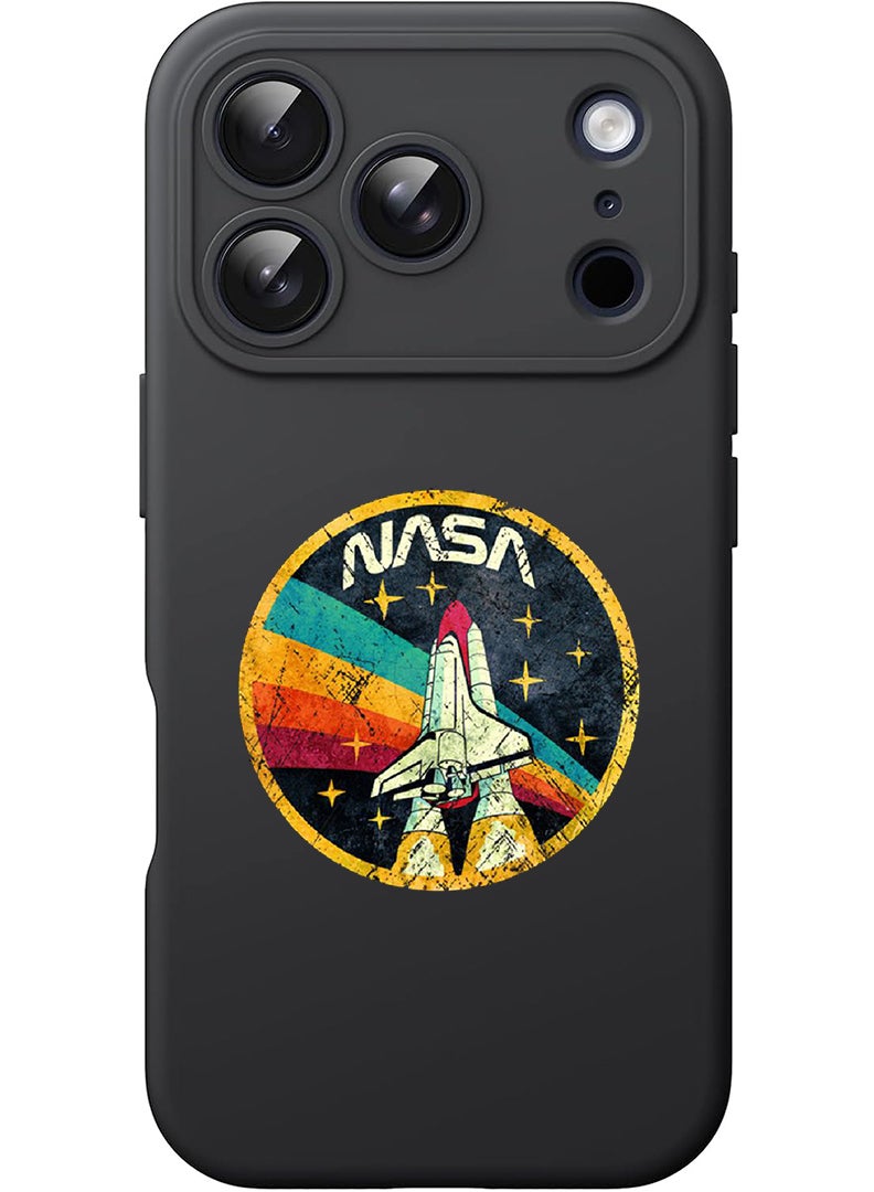 Theodor Protective Slim Fit Case Liquid Silicone Cover with Full Body Protection Anti-Scratch Shockproof Case For Apple iPhone 17 Pro (Black) Nasa 2 - Image 1