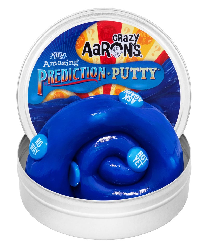Crazy Aaron's Thinking PuttyÂ® - Prediction - Blue Sensory Putty for Kids and Grown ups in a 4" Tin - Creative and Endless Fun, Stress Relief Therapy Toys, Never Dries Out - Made in USA - Image 1
