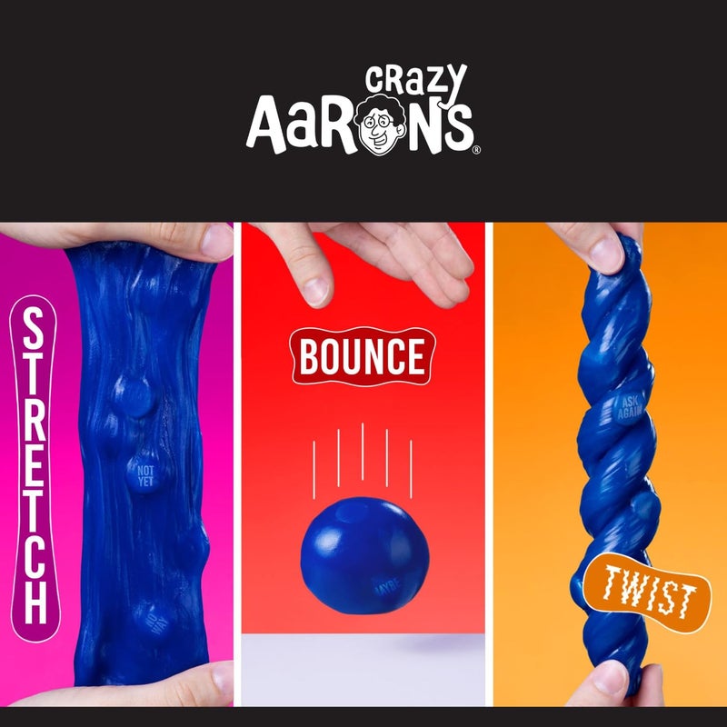 Crazy Aaron's Thinking PuttyÂ® - Prediction - Blue Sensory Putty for Kids and Grown ups in a 4" Tin - Creative and Endless Fun, Stress Relief Therapy Toys, Never Dries Out - Made in USA - Image 2