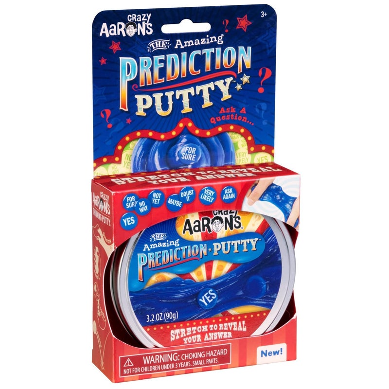 Crazy Aaron's Thinking PuttyÂ® - Prediction - Blue Sensory Putty for Kids and Grown ups in a 4" Tin - Creative and Endless Fun, Stress Relief Therapy Toys, Never Dries Out - Made in USA - Image 5