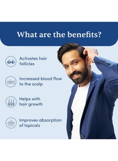 Man Matters Derma Roller 1.00 Mm With 540 Titanium Alloy Needles | Promotes Beard Growth & Reduces Acne Scars | Safe & Effective To Use  - Image 2