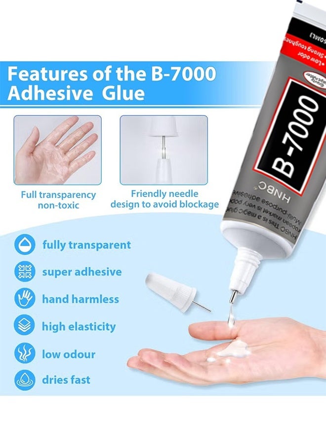 KANGLI 2pcs  B-7000 Super Glue, Industrial Strength Adhesive B7000 Multifunctional Glue Paste for Rhinestones Crafts, Clothes Shoes, Fabric, Jewelry Making, Cell Phones, Tablet 110mlx50 ml - Image 3