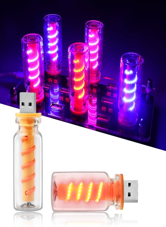 GSOWO 2PCS USB Lights for Car, Touch Adjustment Lights, Plug in USB Car Interior Ambient Light, Mini Spiral LED USB Night Light for Camping, Holiday Decoration, Party, Bedroom (Red) - Image 1