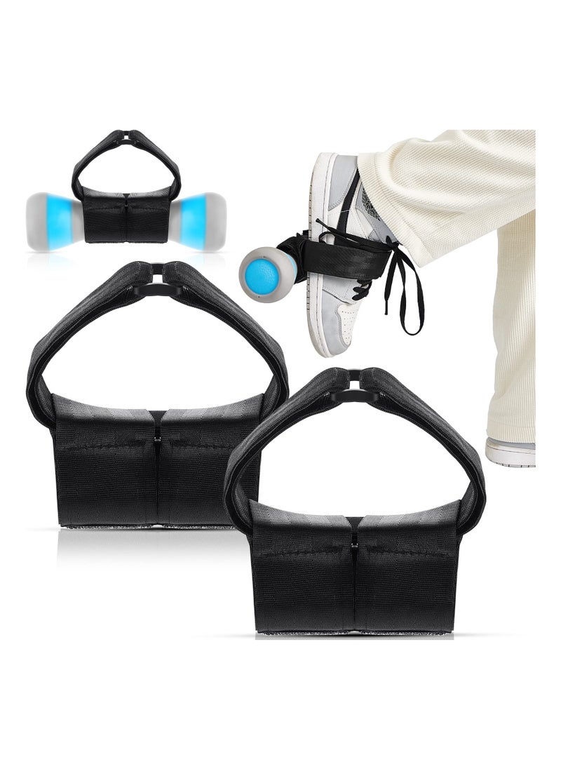 Generic Dumbbell Ankle Strap - Black Tibialis Trainer for Calf Raises, Shin Splint Relief, and Leg Exercises. Ideal for Home and Outdoor Workouts. Includes 2 Pieces for Men and Women Fitness.  - Image 1