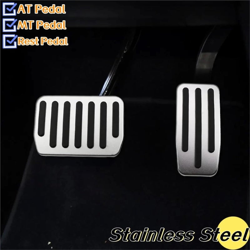 Stainless Steel Pedals Compatible With Tesla Model X S 2016-2022 Foot Pedal Accelerator Gas Fuel Brake Rest Cover Parts(AT without Rest) - Image 4