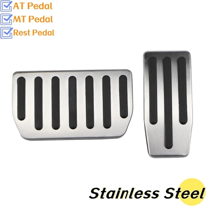 Stainless Steel Pedals Compatible With Tesla Model X S 2016-2022 Foot Pedal Accelerator Gas Fuel Brake Rest Cover Parts(AT without Rest) - Image 3