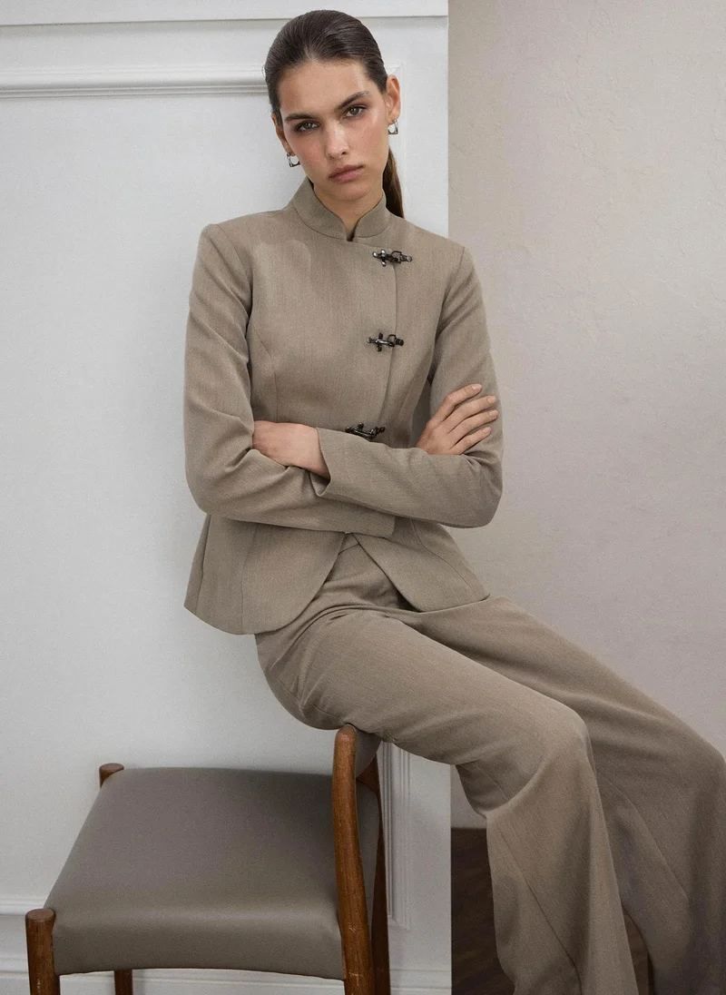 Lichi  Loose-fitting trousers with metal clasps for Women | Best Price UAE
