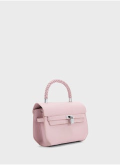 ELLA Braided Handle Satchel Bag  - Image 3