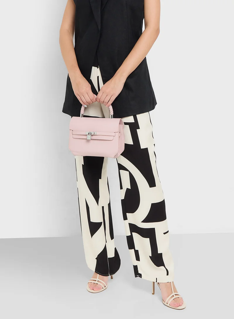 ELLA Braided Handle Satchel Bag