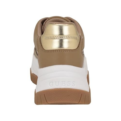 Guess Women's Berrett Sneaker, Light Natural Logo 111, 10 - Image 3