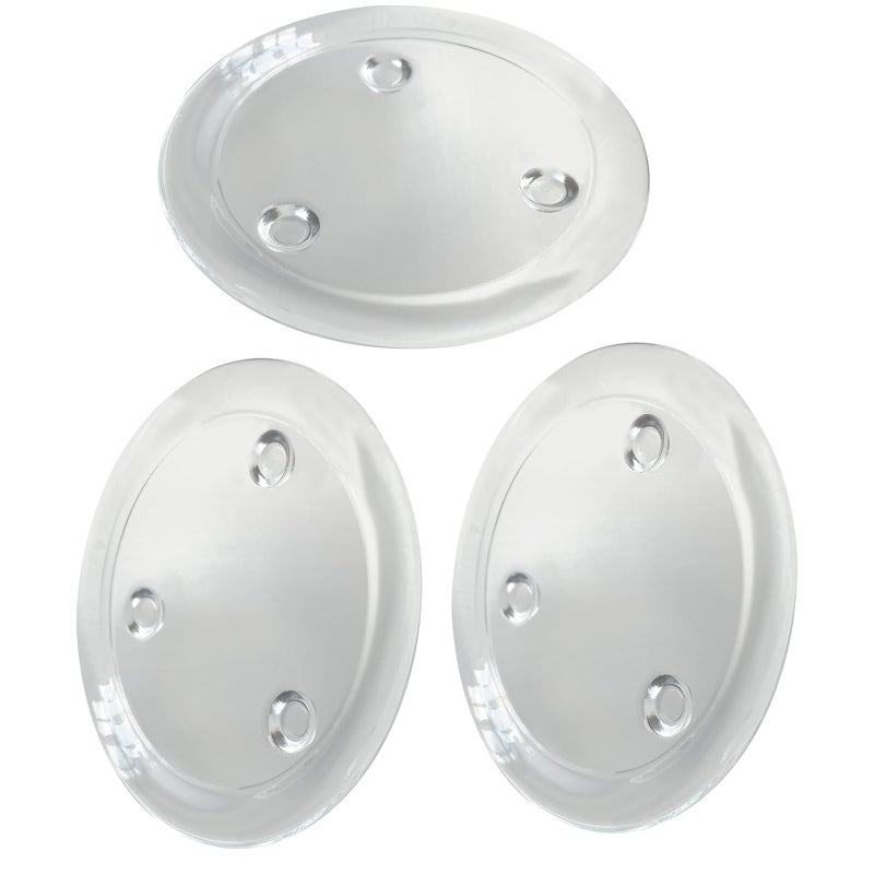 MDDEYEMEFO Clear Glass Candle Holderï¼Œ 3" Glass Coaster Holder ï¼ŒSmall Round Candle Plate for Pillar Candleï¼ˆ3 Packï¼‰ - Image 3