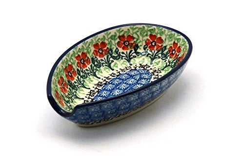 Polish Pottery Spoon Rest Maraschino