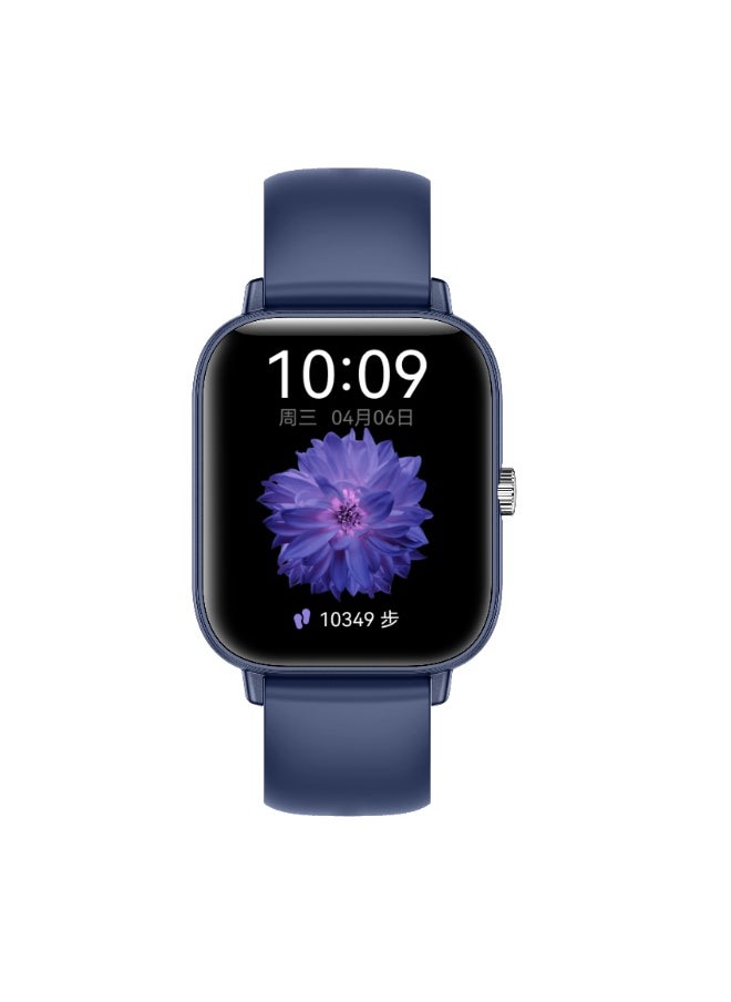 Xcell Xcell Apollo W5 Smartwatch, 1.85" HD Display, Bluetooth Calling, Magnetic Charging, Heart-Rate/BP/SpO₂, IP67, 7-Day Battery, Multi Language, iOS/Android Compatible- Blue Frame with Blue Silicon Strap  - Image 1