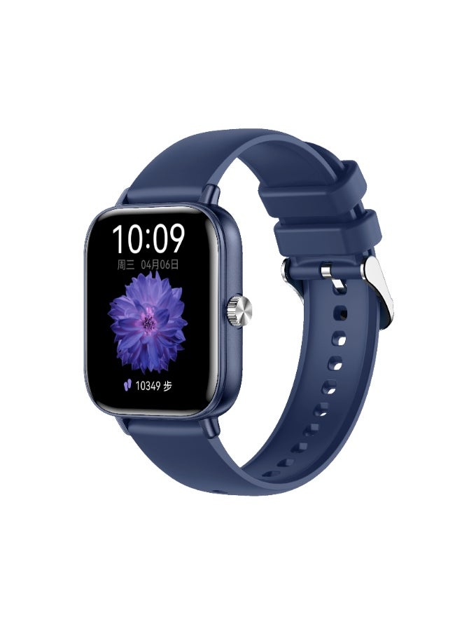Xcell Xcell Apollo W5 Smartwatch, 1.85" HD Display, Bluetooth Calling, Magnetic Charging, Heart-Rate/BP/SpO₂, IP67, 7-Day Battery, Multi Language, iOS/Android Compatible- Blue Frame with Blue Silicon Strap  - Image 3