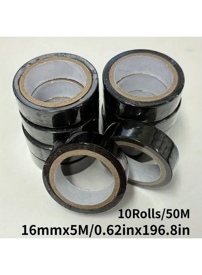شريط عازل ثقيل مقاوم للحرارة العالية أسود 1968 5 بوصة 10 لفات - Image 1