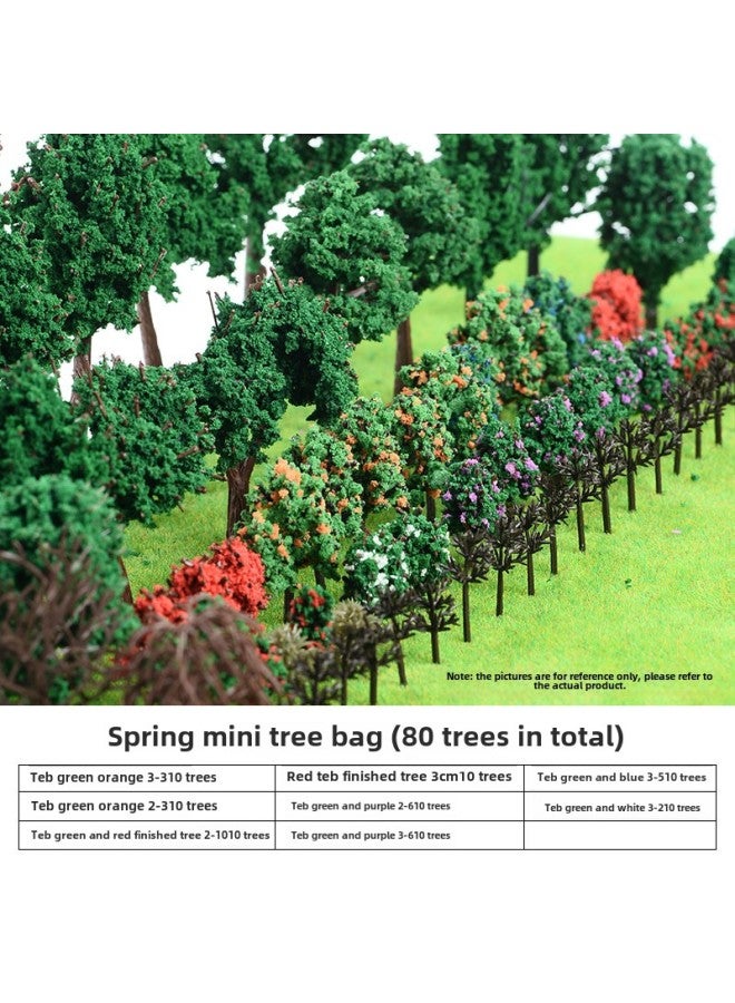Finished Tree Set Building Sand Table Model Material Scene Micro Landscape Tree Model Diy Handmade Tree Trunk-Color:Spring Mini Tree Bag  - Image 1
