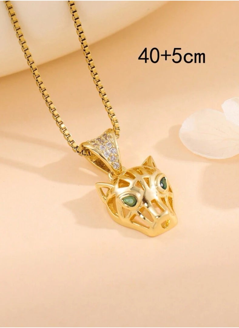 sixtyfour Elegant 18k Gold Plated Stainless Steel Necklace For Women  - Image 4