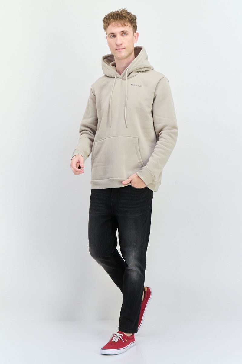 MEMBERS ONLY Men Brand Logo Fleece Hoodie, Dove Grey - Image 4