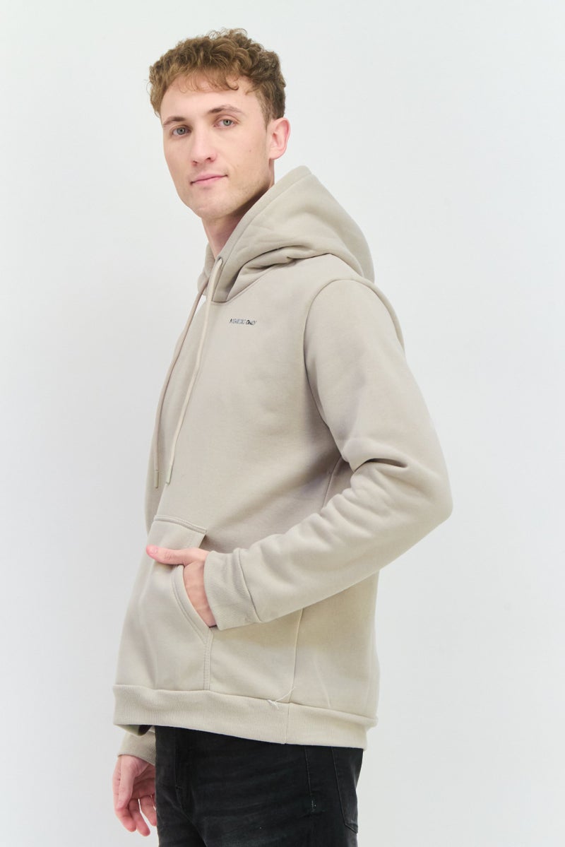 MEMBERS ONLY Men Brand Logo Fleece Hoodie, Dove Grey - Image 2