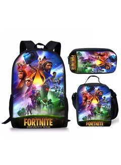 FORTNITE Fortnite Backpack with Large Capacity Three Piece Backpack and Student backpack 