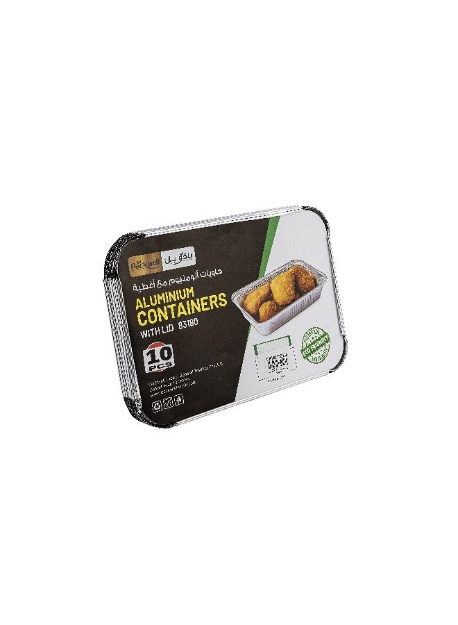 packwell عبوة ألمنيوم باكويل مع غطاء 10 قطع مجموعة - Image 4