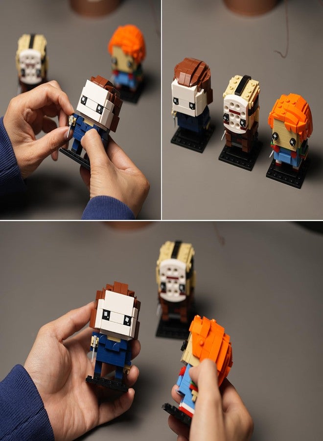 ENJBRICK Horror Movie Brick Action Figures Building Set, Scary Buildable Characters Collection, Spooky Halloween Desk Decor & Collectibles for Teens 483 Pcs - Image 3