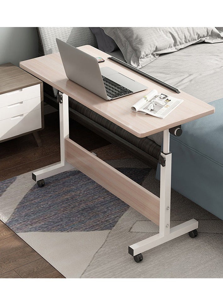 DubaiGallery - Mobile Standing Desk, Lifted Height Adjustable Bedside Laptop Desk Foldable Multifunctional Side Table Computer Desk with 4 Wheels for Bedroom Living Room Office Hospital Studio - Image 1