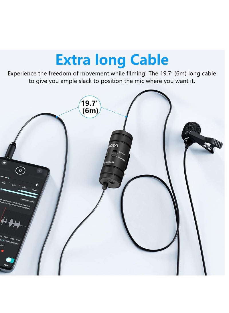 BOYA by-M1 Pro II Lavalier Microphone Noise Cancelling Omnidirectional Mic with Monitoring Port for YouTube Tiktok Interview Broadcast Content Creation - Image 5