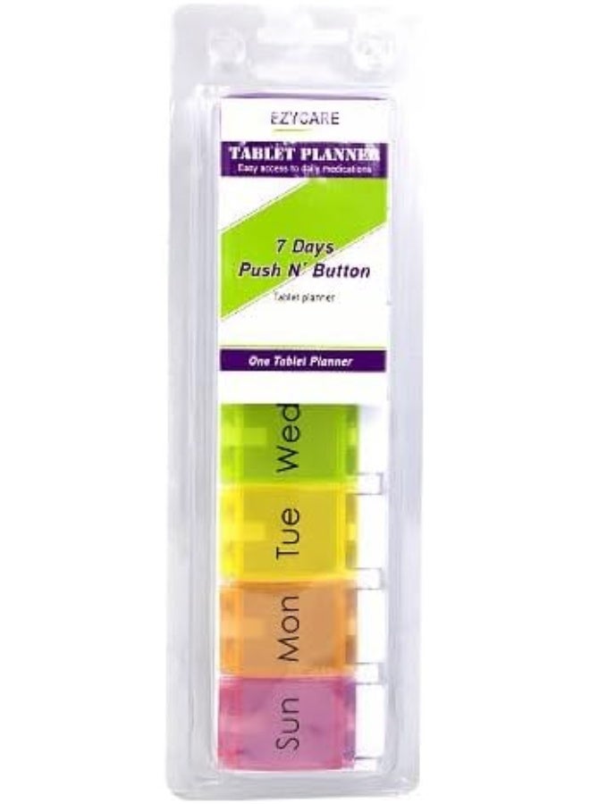 Ezycare 7 Days Push N’ Button Tablet Planner