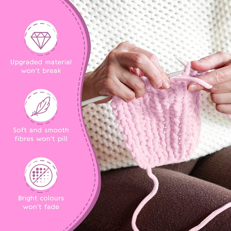 NDICANG Chunky Chenille Yarn for Crocheting, Fluffy Baby Blanket Yarn for Crochet Sweater Shawl Scarf Gloves, Super Soft Amigurumi Plush Yarn 74 yds/3.5 oz (Camel Color) - Image 3