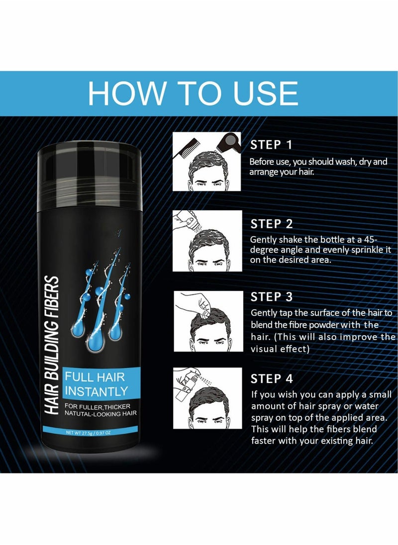Excefore - Fibre Hair Powder Spray Dark brown Hair Fibres for Thinning Hair, Instantly Conceals Hair Loss in 15 Sec, Professional Quality Hair Loss Concealer for Women and Men, Best Hair Thickening Products - Image 1