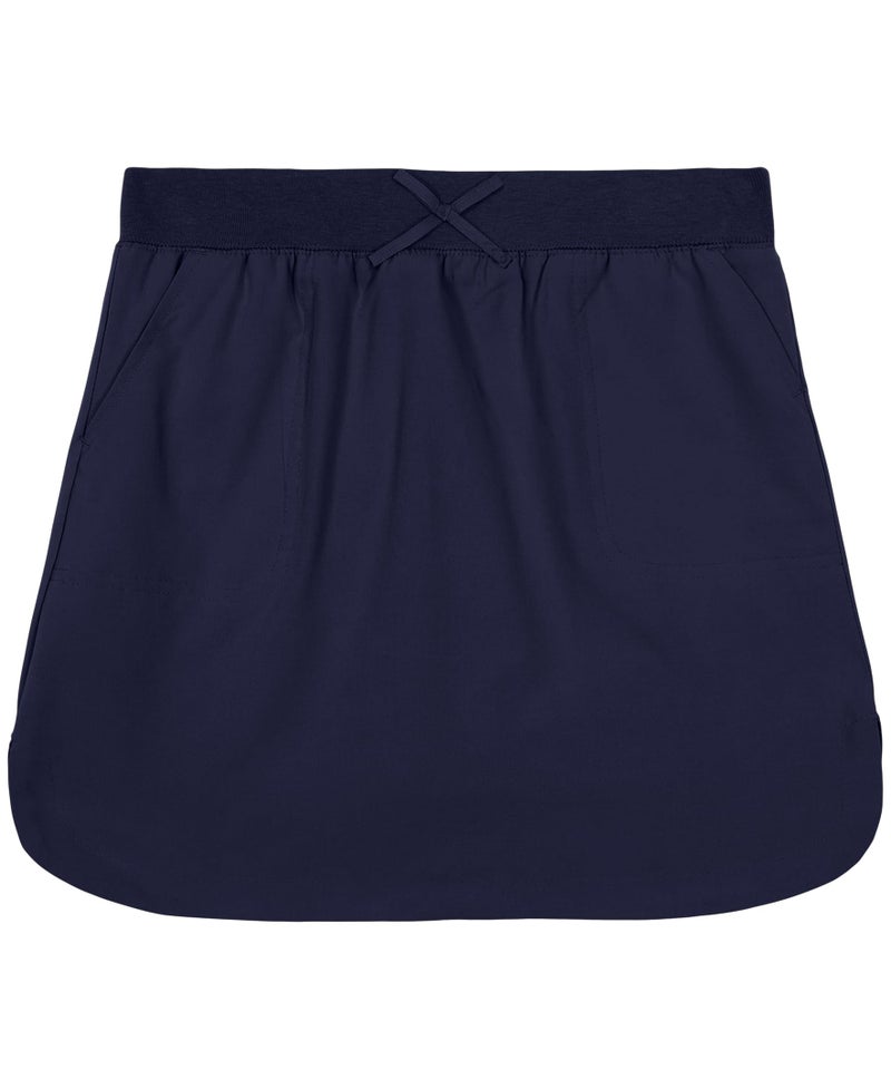 IZOD Girls' School Uniform Pull-on Scooter Skirt with Undershorts, Knit Waistband & Functional Pockets, Wrinkle Resistant, Navy, 10 - Image 3