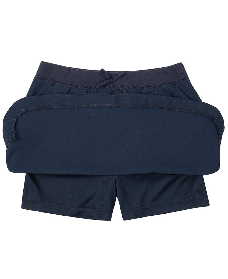 IZOD Girls' School Uniform Pull-on Scooter Skirt with Undershorts, Knit Waistband & Functional Pockets, Wrinkle Resistant, Navy, 10 - Image 2