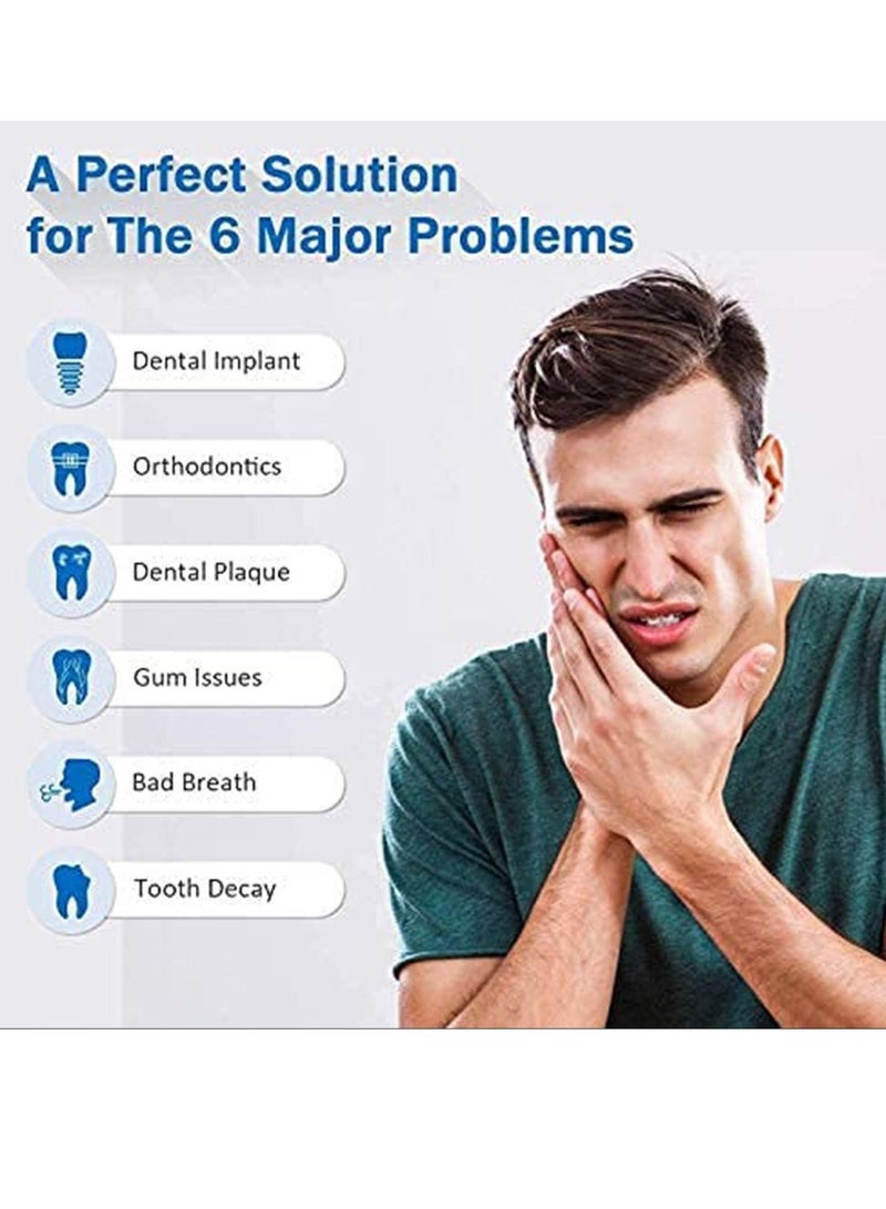 SPECTON Cordless Oral Irrigator Portable Rechargeable Dental Flossers with 5 Modes & 6 Tips with 300ml Water Tank for Home and Travel (Black) - Image 3