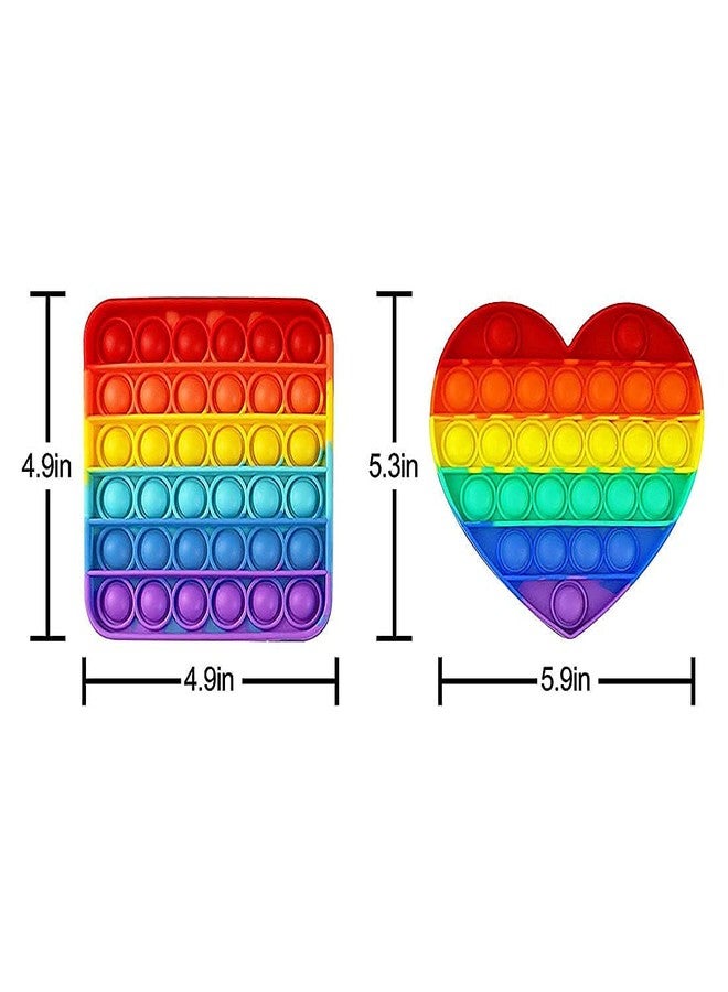 Genericc Rainbow Square Pop Push Bubble Popping It, Silicone Anxiety Relies and Stress Reliever Autism Learning Materials Gift for Kids Teens Adults - Image 4