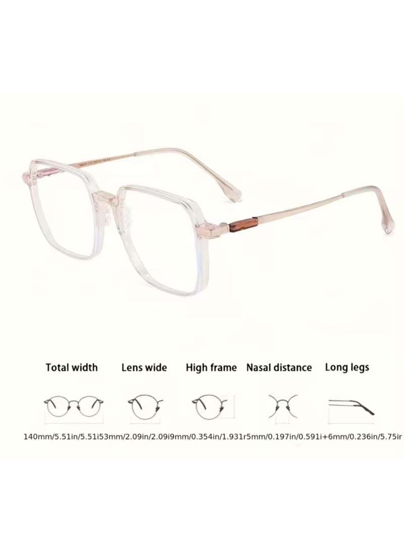 QUALITY 1 Pair of Women's Anti-fatigue Glasses, Suitable for Computer Use, TV Viewing, Gaming, and Mobile Phone Use. Clear Lenses, Eye-protecting Fashionable Eyewear Accessory - Image 2