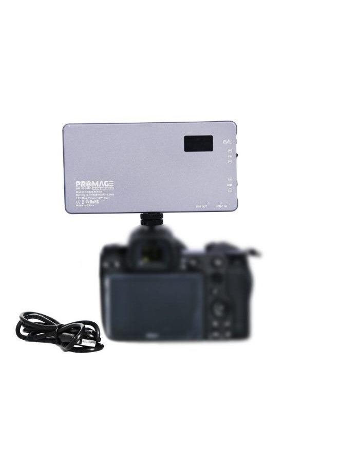 PROMAGE - PROMAGE PM-220R-RGB Professional LED Video Light with 360° Full-Color, 21 Scenarios, Adjustable Color Temperature, High Brightness, 4000mAh Power Bank for Videographers and Photographers - Image 1