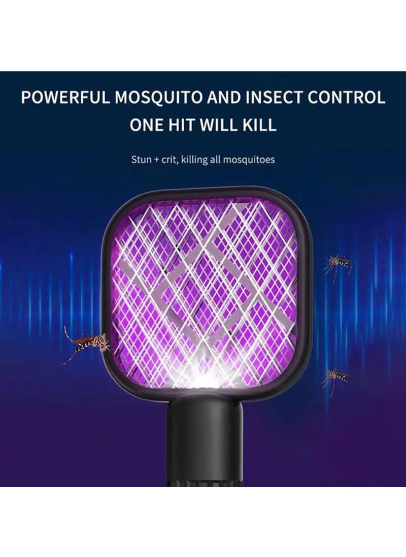 2 Pcs Multifunctional Angle Portable Bug Zapper Electric USB Rechargeable Mosquito Fly Racket
