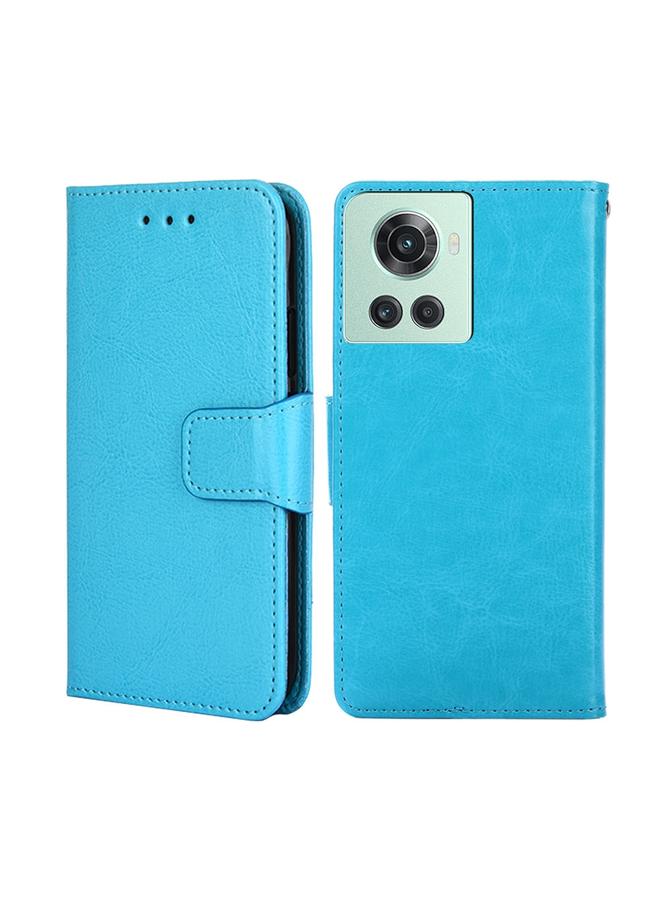 اس-توب جراب لهاتف OnePlus Ace/10R مصنوع من الجلد بنسيج كريستالي - Image 1