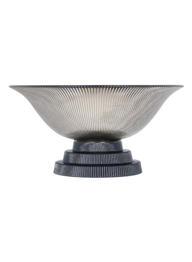 السيف  حامل تقديم الحلوى الزجاجي مع قاعدة 24 × 24 × 12 سم بني غامق - Image 1