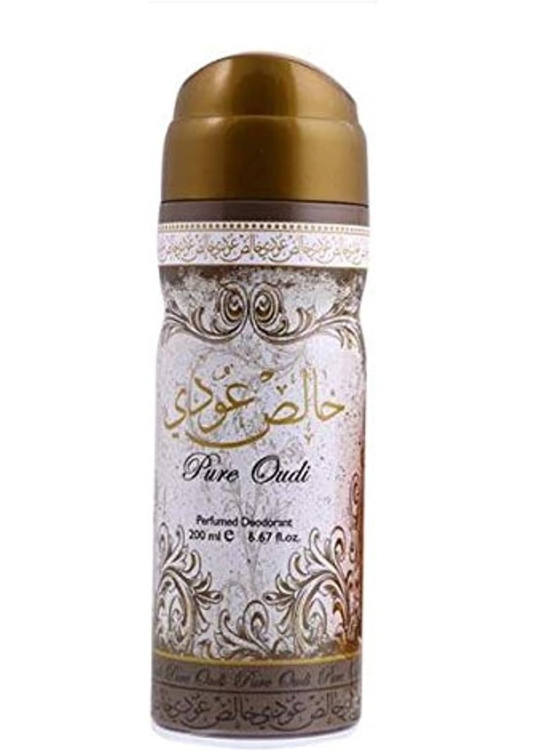 Khalis Pure Oudi Perfumed Deodorant Spray for Unisex,200 ml