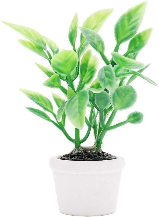 إكسسوارات تزيين بيوت الدمى بنباتات خضراء مصغرة، نباتات صغيرة مزروعة في أصص، زينة نباتية صناعية صغيرة، نباتات معلقة مصغرة في أصص، نموذج زهرة صناعية للزينة - Image 1