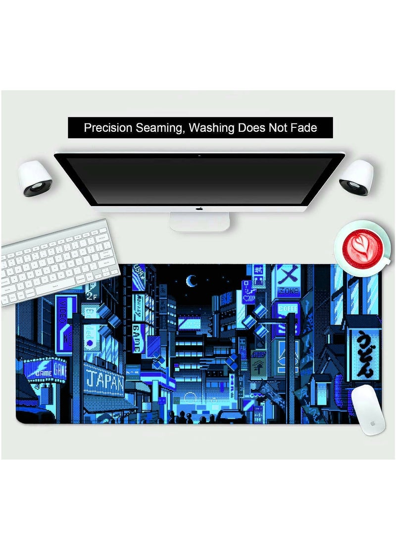 Generic - Japanese Skyline Pixel City Gaming Mouse Pad – Anti Slip Base – Speed Edition | 70 X 30 cm - Image 1