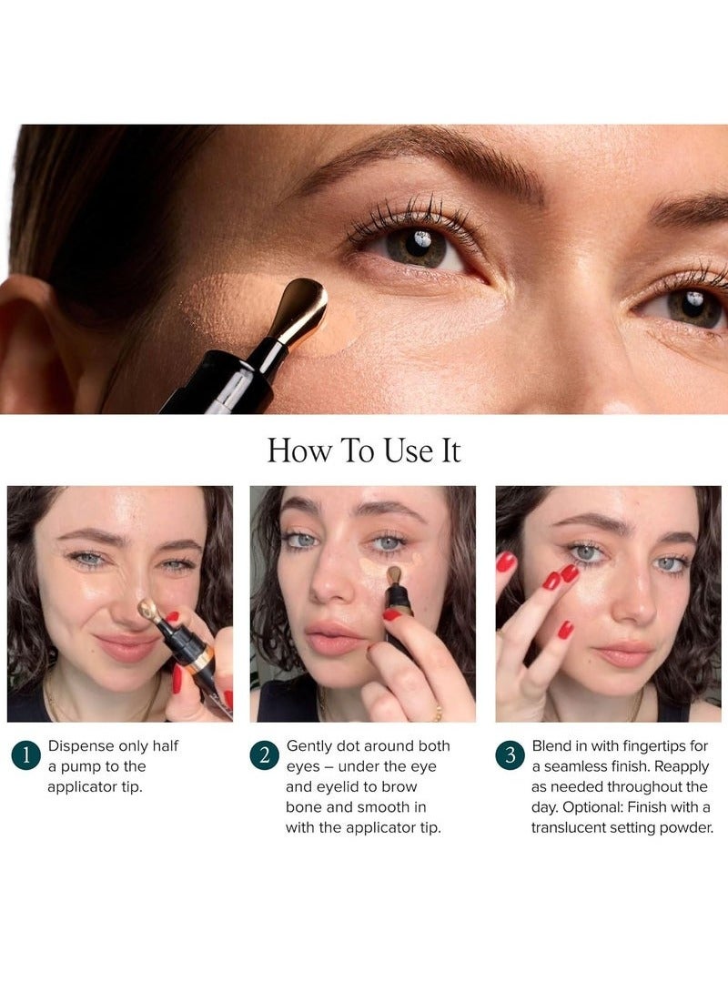 BARUBT Luminous Eye Corrector SPF 41, Under Eye Color Corrector for Dark Circles, Anti-Aging Tinted Eye Cream, Hydrating Eye Serum with Peach Undertone FSA/HSA Eligible, Medium - Image 4